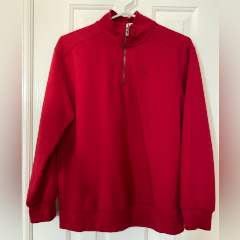 Red Tommy Bahama Quarter-Zip Sweatshirt